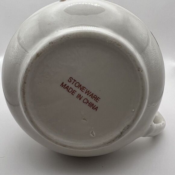 Vintage Mushroom Soup Recipe Mug Crock Bowl Handle Glazed Stoneware 16 Oz Cup - Picture 6 of 9